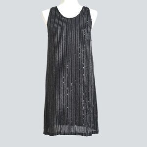 MLV Women's Embellished & Sequined Mini Black Dress Size M